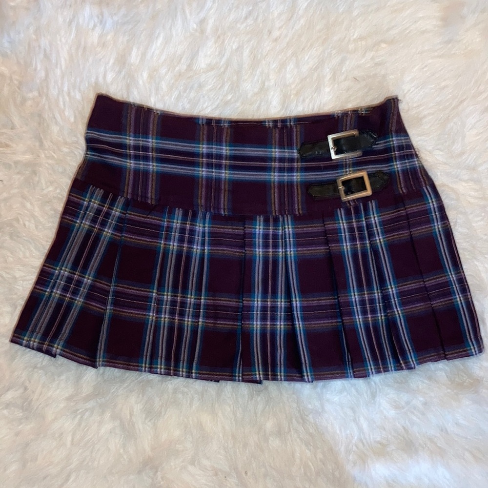 Vintage Plaid Micro Skirt